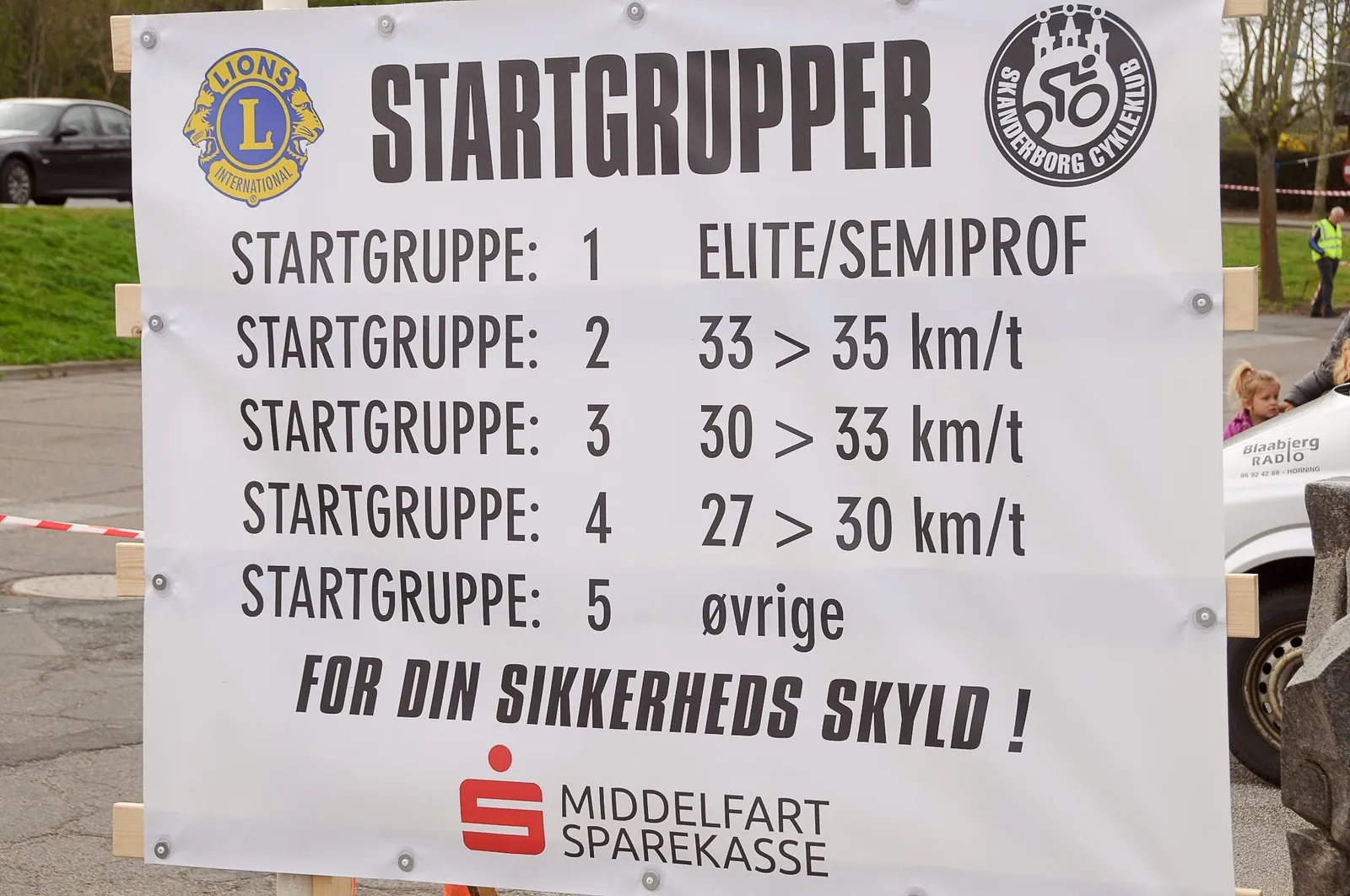 Startgrupperne til Bakkeløbet i Hørning