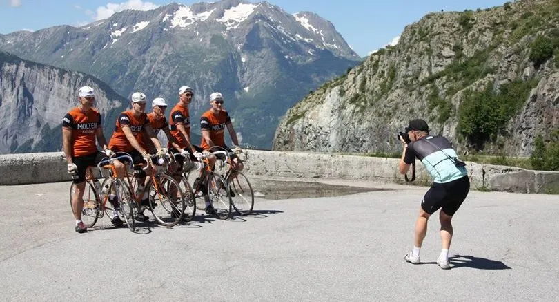 Fotosession på l'Alpe d'Huez ifb. med La Marmotte 2016